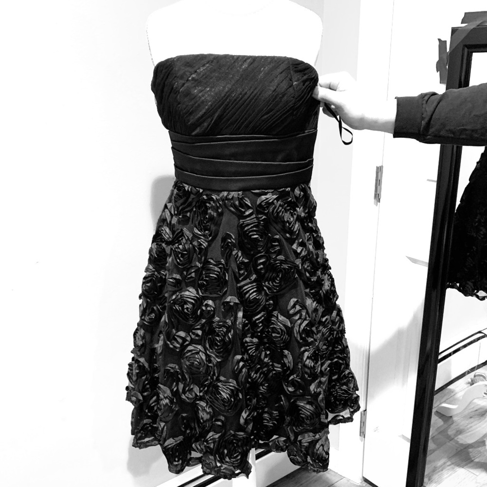 White House Black Market black flower dress